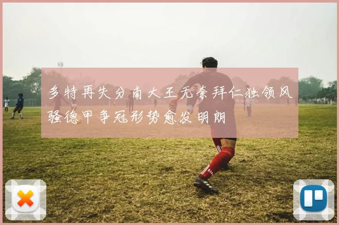 多特再失分南大王无奈拜仁独领风骚德甲争冠形势愈发明朗